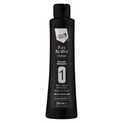 Увлажняющий восстанавливающий шампунь с чистым кератином 300 мл Real Natura 
Увлажняющий восстанавливающий шампунь с чистым кератином 300 мл Real Natura