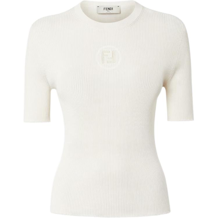 Топ Short Sleeved Crewneck Jumper FENDI, белый
Топ Short Sleeved Crewneck Jumper FENDI, белый