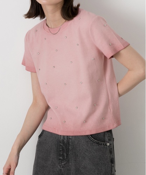 Футболка с пигментной отделкой и стразами Ad Thie, розовый
Футболка с пигментной отделкой и стразами Ad Thie, розовый