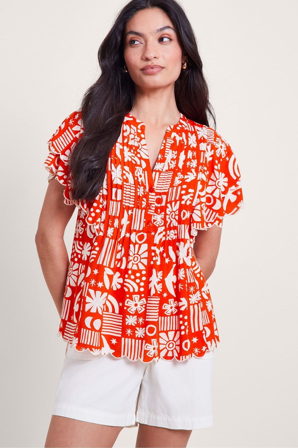 Dario плиссированный топ с принтом Monsoon, красный
Dario плиссированный топ с принтом Monsoon, красный