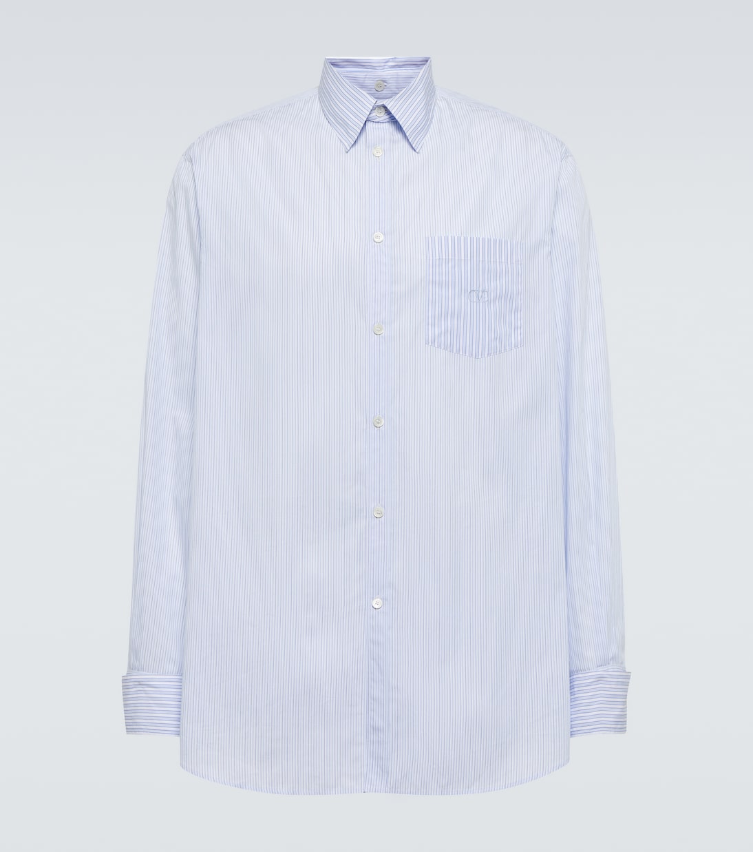 Полосатая хлопковая рубашка Valentino, Riga Azzurra E Bianco
Полосатая хлопковая рубашка Valentino, Riga Azzurra E Bianco