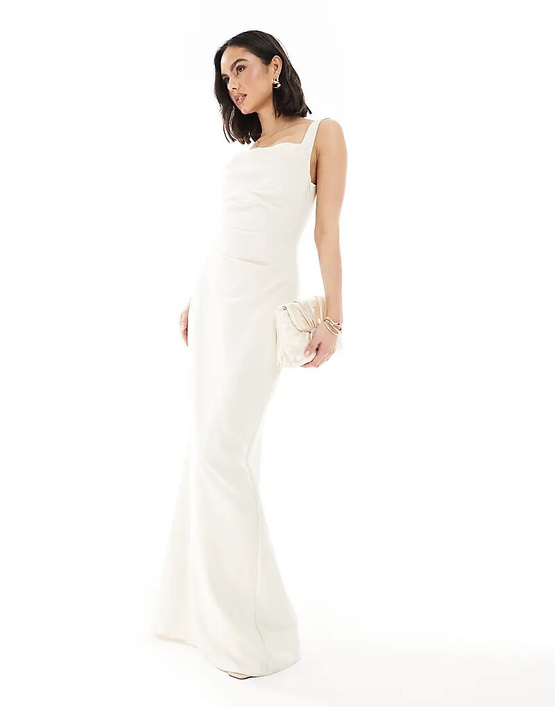 Платье макси Pretty Lavish Bridesmaid из крепа с воротником-хомутиком кремового цвета
Платье макси Pretty Lavish Bridesmaid из крепа с воротником-хомутиком кремового цвета