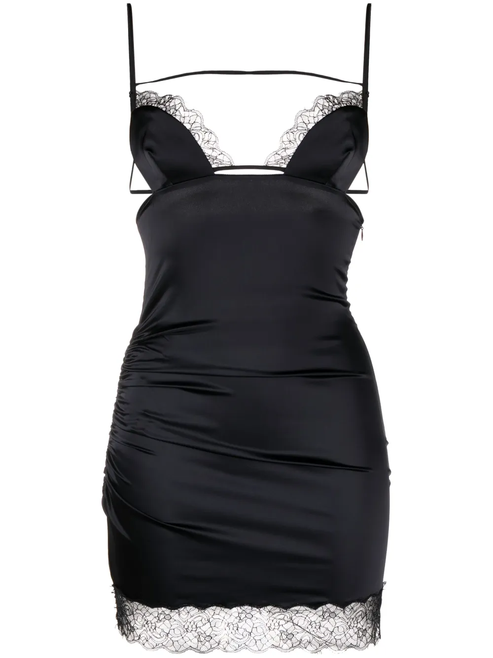 Атласное платье мини с кружевом Nensi Dojaka, черный
Атласное платье мини с кружевом Nensi Dojaka, черный