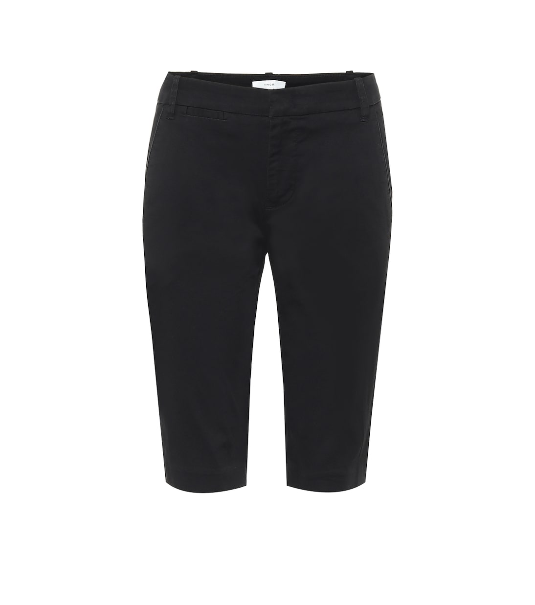 Хлопковые шорты-бермуды со средней посадкой Vince, черный
Хлопковые шорты-бермуды со средней посадкой Vince, черный