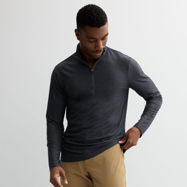 Мужской роскошный мягкий свитер на молнии длиной 1/4 Flx, черный
Мужской роскошный мягкий свитер на молнии длиной 1/4 Flx, черный