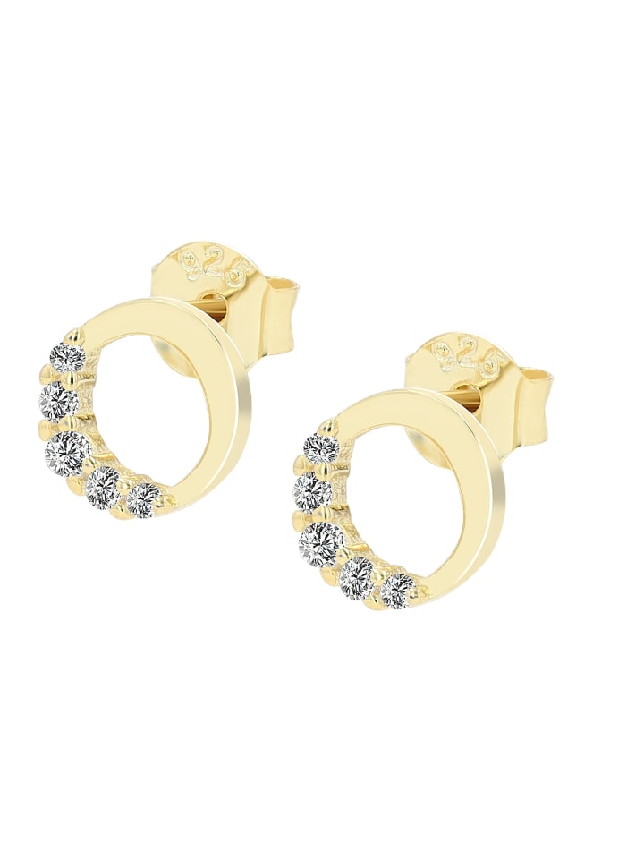 Adeliás Женские серьги - серьги-гвоздики из серебра 925 пробы с кубическим цирконием в золотой оправе
Adeliás Женские серьги - серьги-гвоздики из серебра 925 пробы с кубическим цирконием в золотой оправе