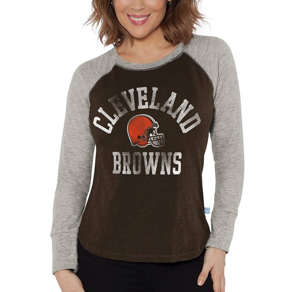 Женская футболка G-III 4Her by Carl Banks Brown/Heather Grey Cleveland Browns вафельной вязки с длинным рукавом реглан, цвет Brn Brown
Женская футболка G-III 4Her by Carl Banks Brown/Heather Grey Cleveland Browns вафельной вязки с длинным рукавом реглан, цвет Brn Brown