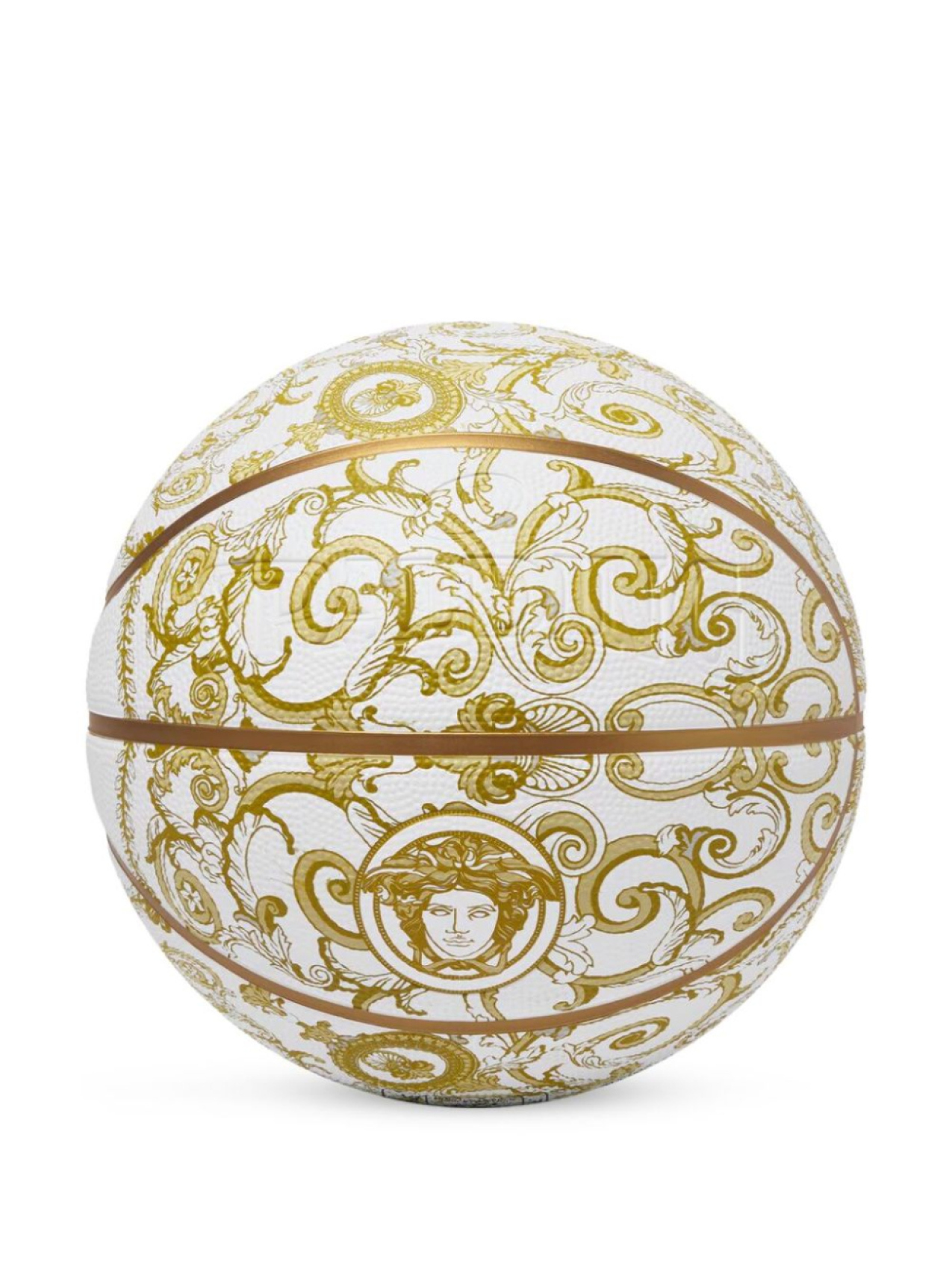 Versace баскетбольный мяч Gala из коллаборации с Spalding Medusa (24 см), белый
Versace баскетбольный мяч Gala из коллаборации с Spalding Medusa (24 см), белый