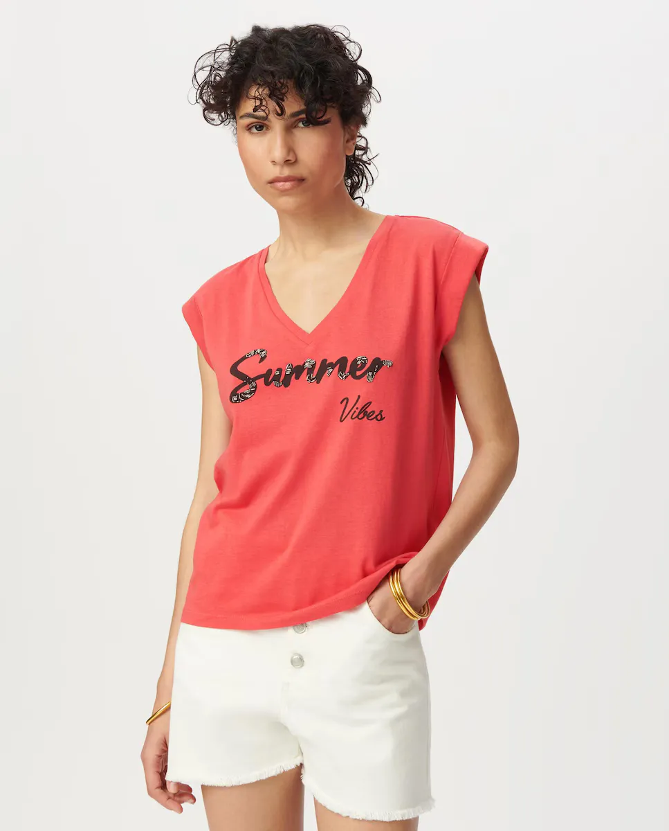 Женская футболка с коротким рукавом IKKS, коралловый
Женская футболка с коротким рукавом IKKS, коралловый