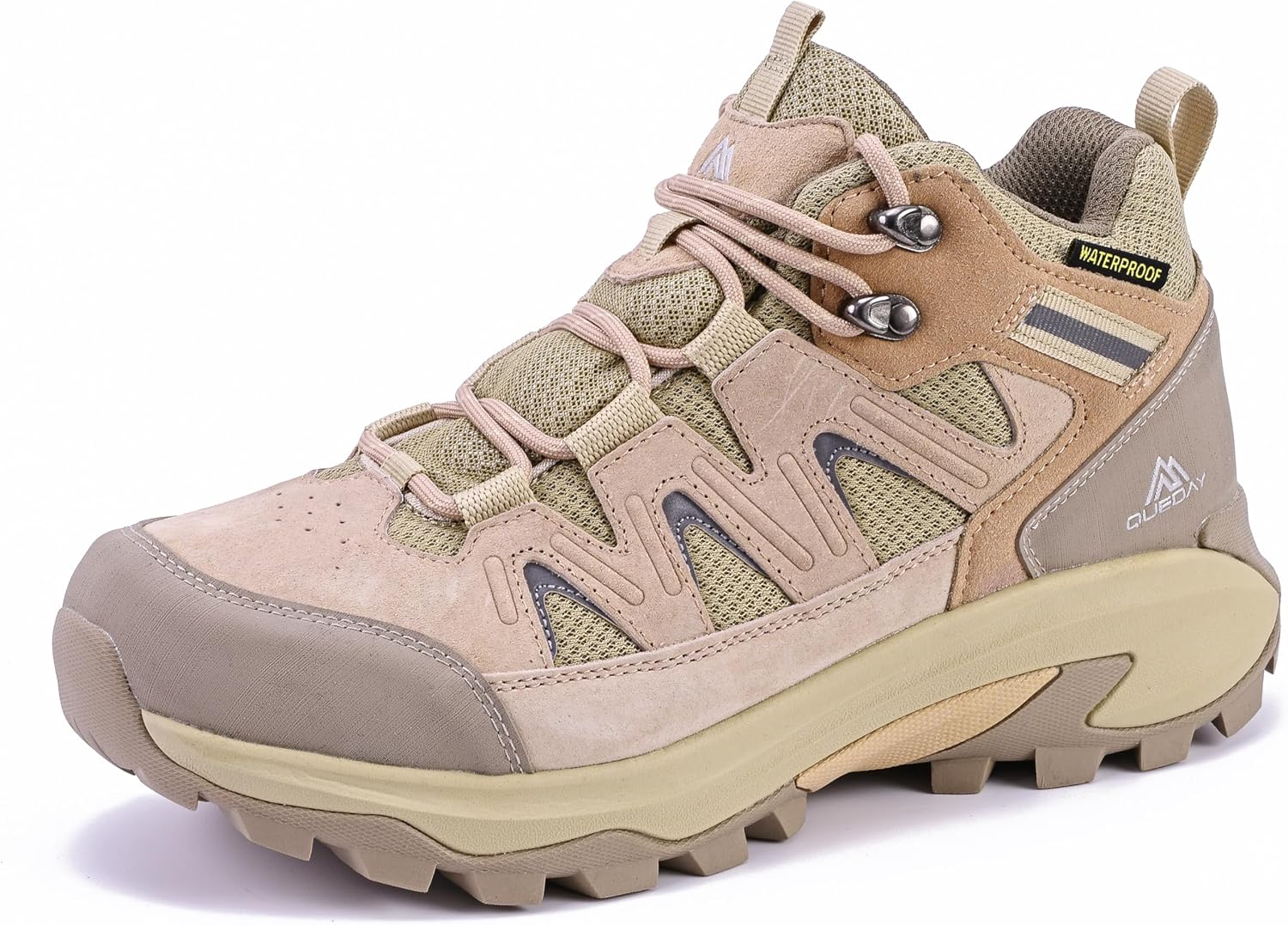 Водонепроницаемые походные ботинки Queday для женщин и мужчин, противоскользящие кожаные ботинки для походов с подошвой для всех типов местности, для кемпинга, скалолазания, альпинизма и треккинга, Tan
Водонепроницаемые походные ботинки Queday для женщин и мужчин, противоскользящие кожаные ботинки для походов с подошвой для всех типов местности, для кемпинга, скалолазания, альпинизма и треккинга, Tan