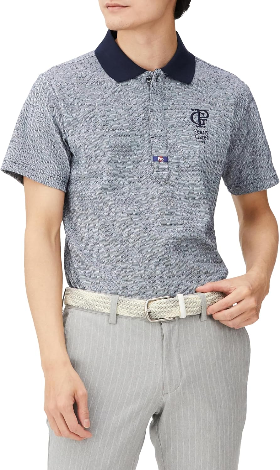Мужская рубашка-поло PEARLY GATES с коротким рукавом (узор «Глен Чек» с вышитым логотипом) / Для игры в гольф / 053-4160309, белый/синий
Мужская рубашка-поло PEARLY GATES с коротким рукавом (узор «Глен Чек» с вышитым логотипом) / Для игры в гольф / 053-4160309, белый/синий