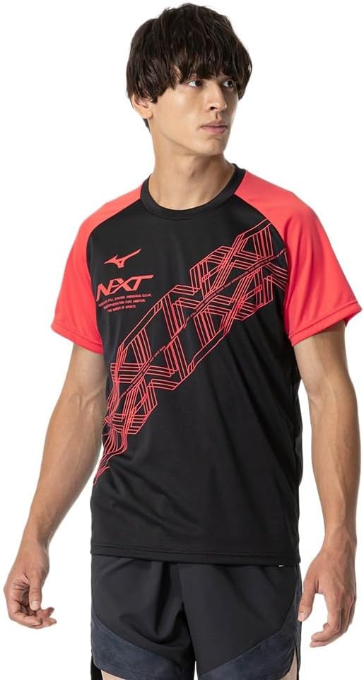 Тренировочная футболка MIZUNO N-XT, с коротким рукавом, унисекс, для взрослых, U2MAB015, черный/красный
Тренировочная футболка MIZUNO N-XT, с коротким рукавом, унисекс, для взрослых, U2MAB015, черный/красный