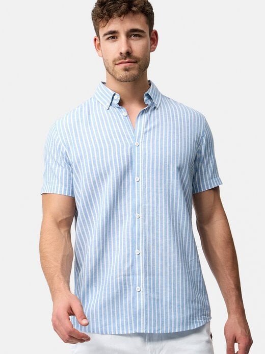 Рубашка с коротким рукавом inbravida Indicode, синий 
Рубашка с коротким рукавом inbravida Indicode, синий