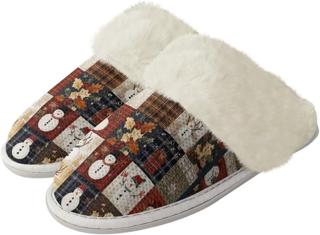 Рождественские унисекс пушистые тапочки для пары, легкие зимние домашние тапочки с противоскользящей подошвой Xixirimido, Snowman Print
Рождественские унисекс пушистые тапочки для пары, легкие зимние домашние тапочки с противоскользящей подошвой Xixirimido, Snowman Print