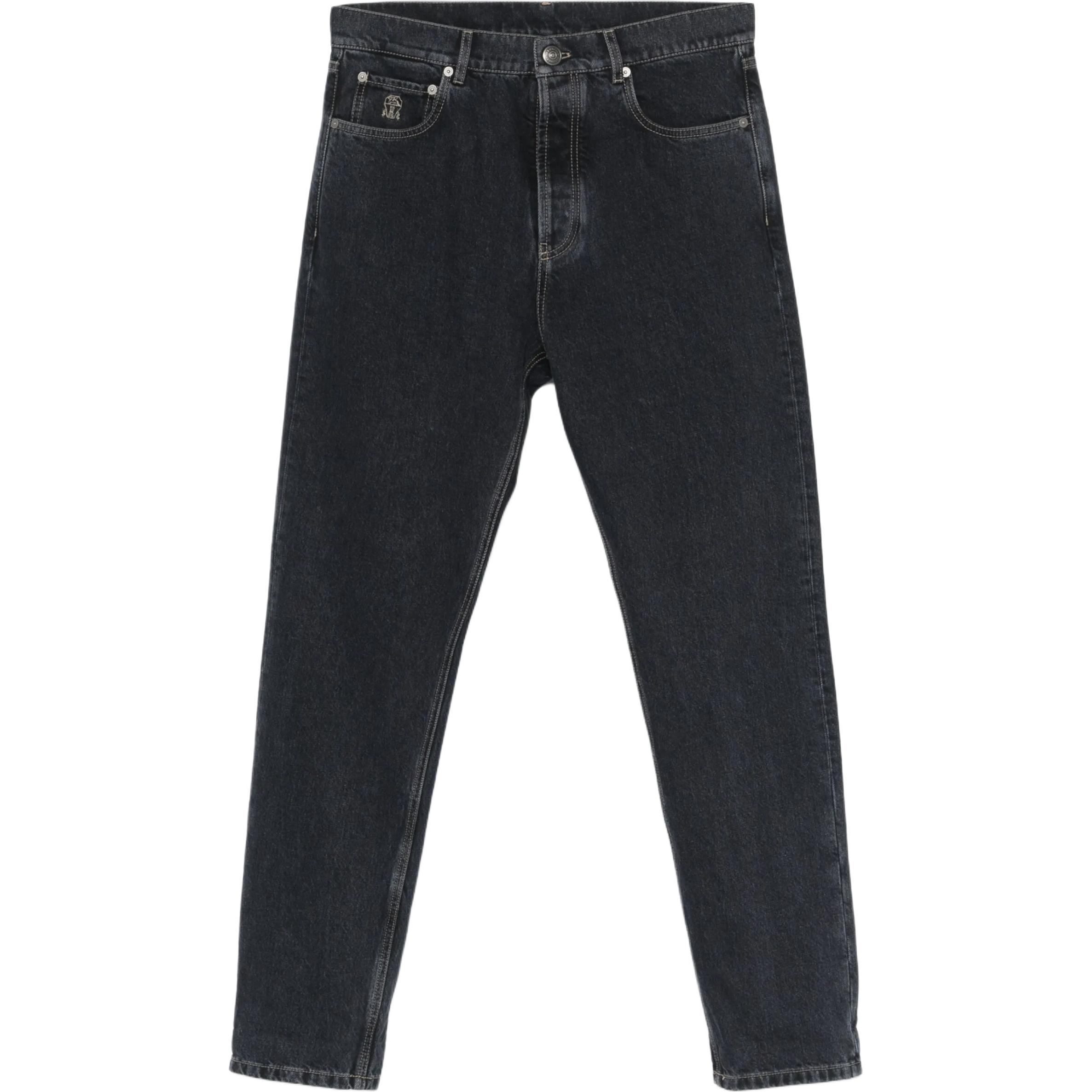 Джинсы Slim Fit с вышитым логотипом Brunello Cucinelli, индиго
Джинсы Slim Fit с вышитым логотипом Brunello Cucinelli, индиго