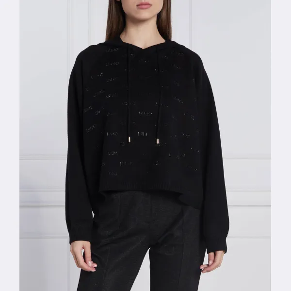 Укороченная толстовка Liu Jo, черный 
Укороченная толстовка Liu Jo, черный