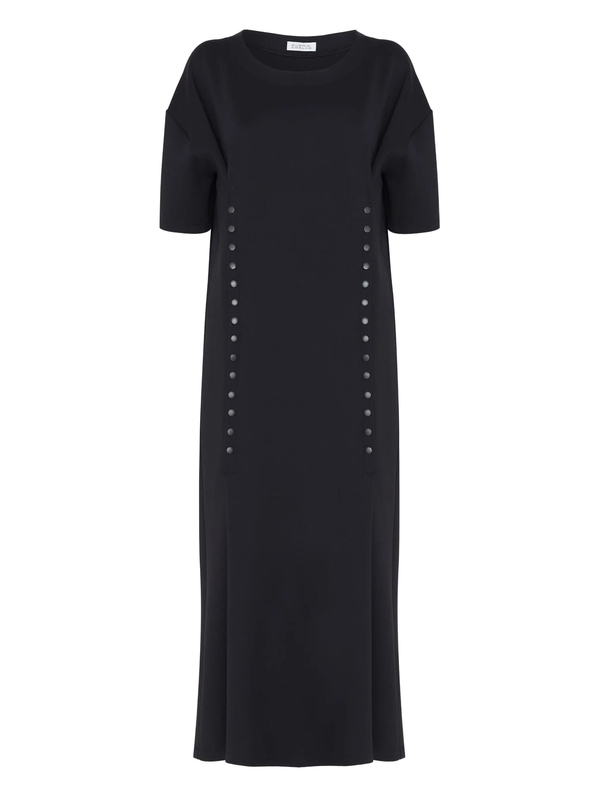 Платье миди с короткими рукавами Gloria Coelho, черный
Платье миди с короткими рукавами Gloria Coelho, черный