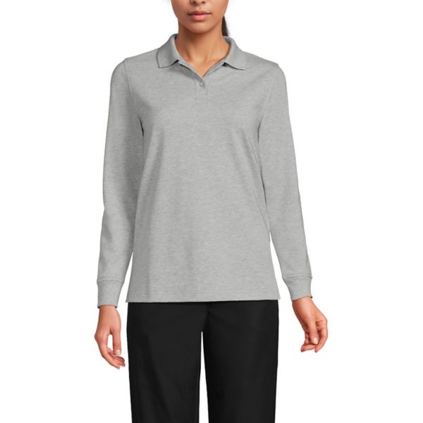 Женская сетчатая футболка-поло с длинными рукавами Lands' End, серый
Женская сетчатая футболка-поло с длинными рукавами Lands' End, серый