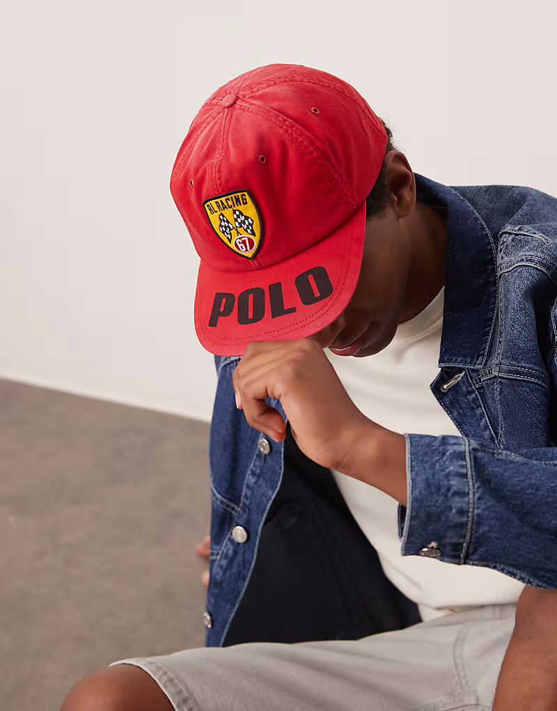 Легкая бейсболка из хлопкового твила с винтажным логотипом Polo Ralph Lauren красного цвета
Легкая бейсболка из хлопкового твила с винтажным логотипом Polo Ralph Lauren красного цвета