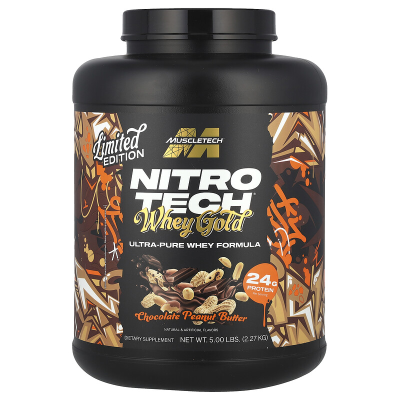 MuscleTech, Nitro Tech Whey Gold, шоколад с арахисовой пастой, 2,27 кг (5 фунтов)
MuscleTech, Nitro Tech Whey Gold, шоколад с арахисовой пастой, 2,27 кг (5 фунтов)