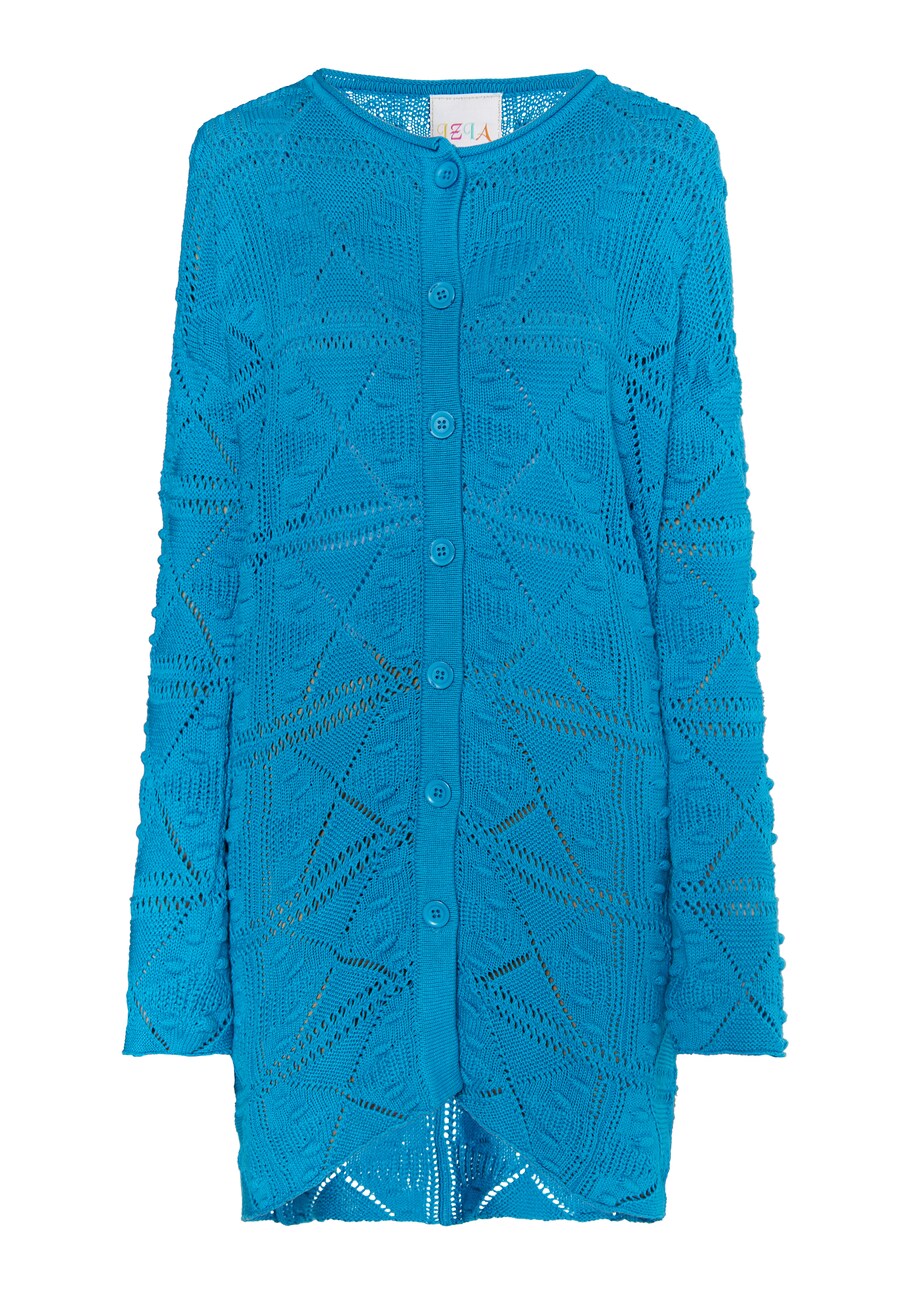 Вязаный кардиган IZIA Knit Cardigan Lomasi, цвет cyan blue
Вязаный кардиган IZIA Knit Cardigan Lomasi, цвет cyan blue