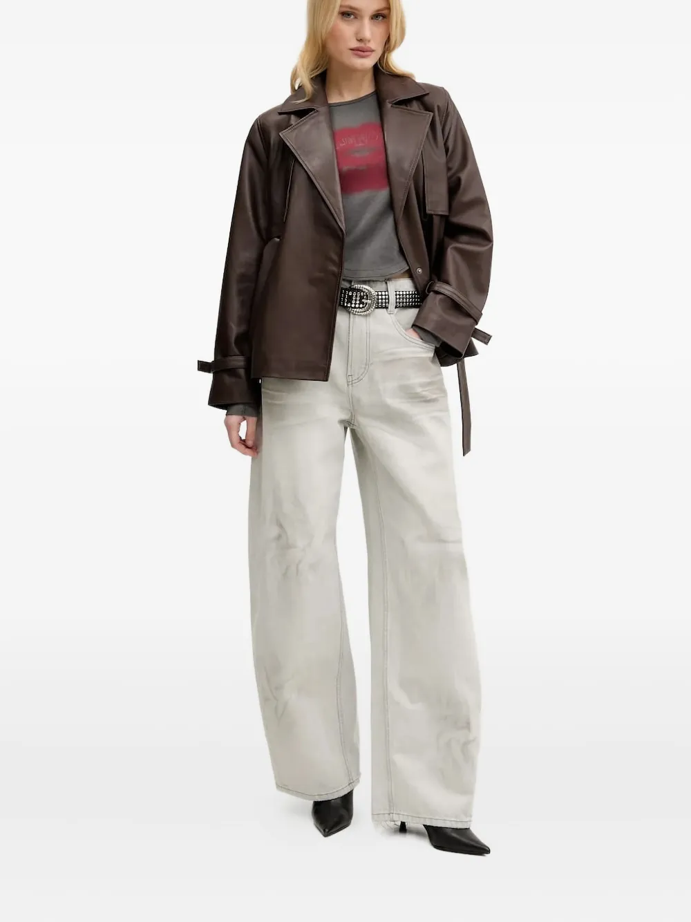 Джинсы из денима с потертостями и логотипом Miss Sixty, серый
Джинсы из денима с потертостями и логотипом Miss Sixty, серый