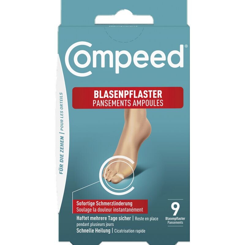 Пластыри от волдырей на пальцах ног Compeed, 9 шт.
Пластыри от волдырей на пальцах ног Compeed, 9 шт.