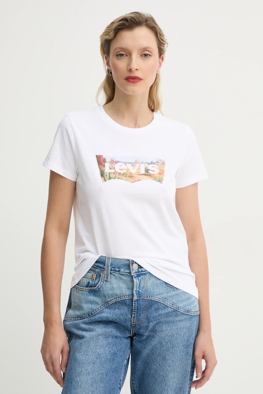 Хлопковая футболка THE PERFECT TEE Levi'S, белый
Хлопковая футболка THE PERFECT TEE Levi'S, белый