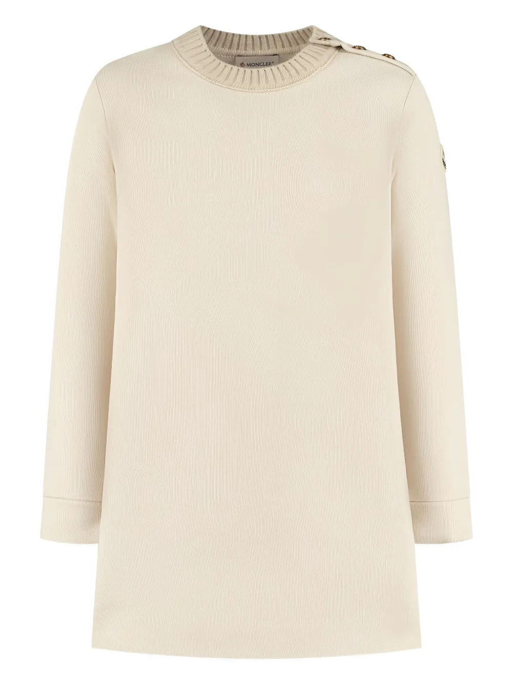 Платье с круглым вырезом и пуговицами Moncler Enfant, нейтральный
Платье с круглым вырезом и пуговицами Moncler Enfant, нейтральный