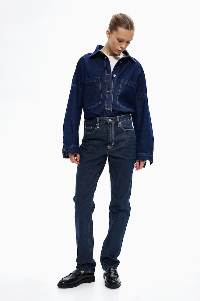 Узкие прямые высокие джинсы H&M, синий
Узкие прямые высокие джинсы H&M, синий