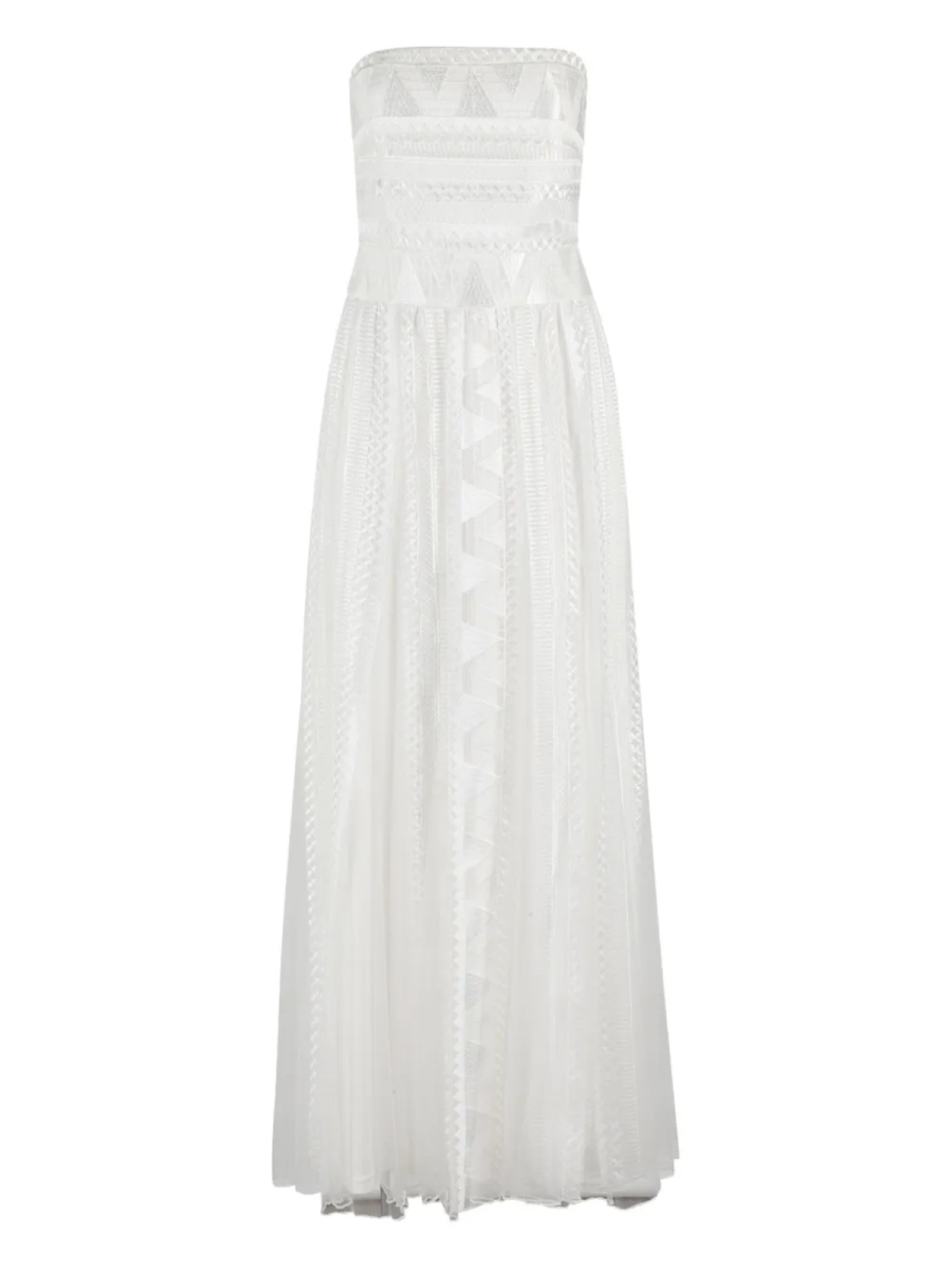Платье макси без бретелек ERMANNO FIRENZE, белый 
Платье макси без бретелек ERMANNO FIRENZE, белый