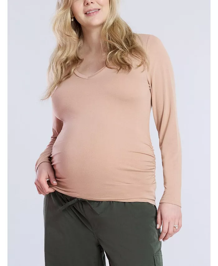 Футболка для беременных с V-образным вырезом и длинными рукавами, присборенными по бокам – Motherhood Motherhood Maternity, розовый
Футболка для беременных с V-образным вырезом и длинными рукавами, присборенными по бокам – Motherhood Motherhood Maternity, розовый