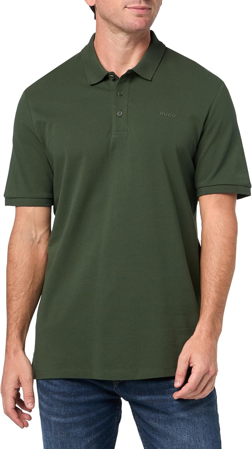HUGO Мужская поло с коротким рукавом Regular Fit и перевернутым логотипом, Hunter Green, Зеленый, HUGO Мужская поло с коротким рукавом Regular Fit и перевернутым логотипом, Hunter Green
HUGO Мужская поло с коротким рукавом Regular Fit и перевернутым логотипом, Hunter Green, Зеленый, HUGO Мужская поло с коротким рукавом Regular Fit и перевернутым логотипом, Hunter Green