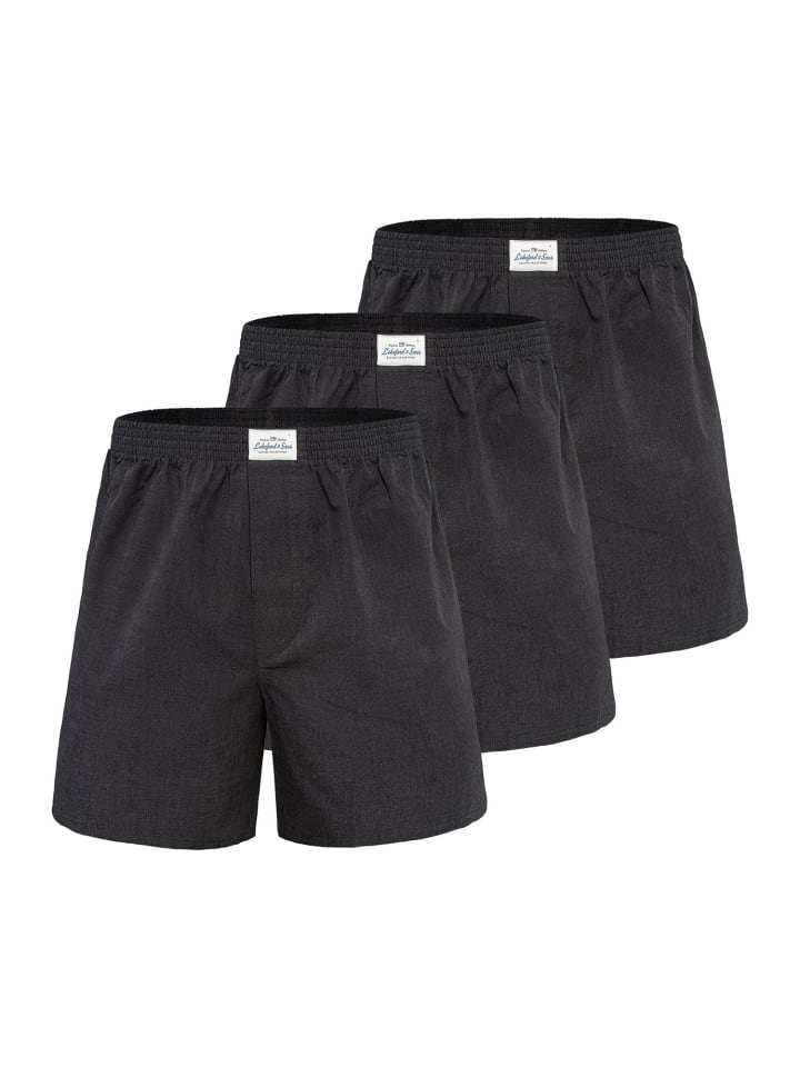 Lakeford & Sons Мужские боксерские трусы американского производства, комплект из 3 штук, классический дизайн, черный цвет
Lakeford & Sons Мужские боксерские трусы американского производства, комплект из 3 штук, классический дизайн, черный цвет