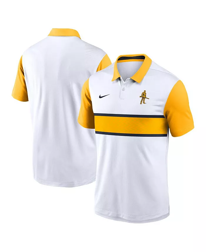 Мужская белая/золотая футболка-поло Vapor Performance с логотипом West Virginia Mountaineers Athletic Prep Alt Nike
Мужская белая/золотая футболка-поло Vapor Performance с логотипом West Virginia Mountaineers Athletic Prep Alt Nike