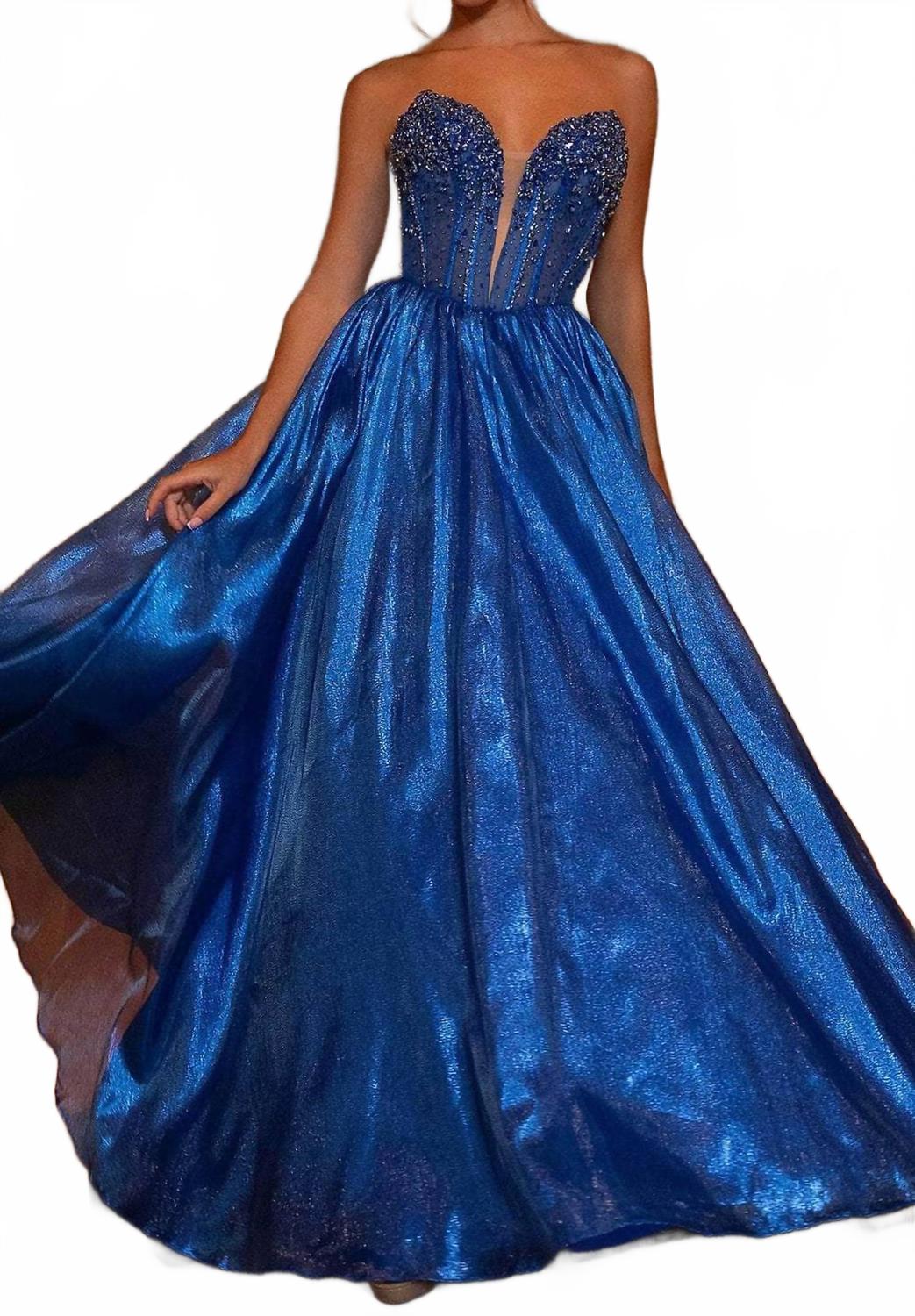 Королевское платье-бал с глубоким V-вырезом и мерцающим эффектом RACHEL ALLAN, Royal
Королевское платье-бал с глубоким V-вырезом и мерцающим эффектом RACHEL ALLAN, Royal