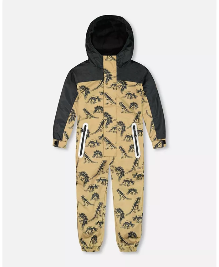 Детский комбинезон для мальчиков с принтом, межсезонный, черный динозавр на бежевом фоне - Toddler|Child Deux par Deux, коричневый/бежевый 
Детский комбинезон для мальчиков с принтом, межсезонный, черный динозавр на бежевом фоне - Toddler|Child Deux par Deux, коричневый/бежевый