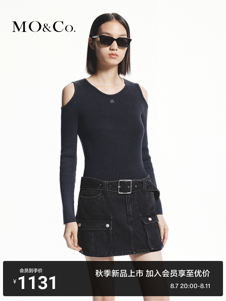 Тонкий свитер Moco с открытыми плечами, черный
Тонкий свитер Moco с открытыми плечами, черный