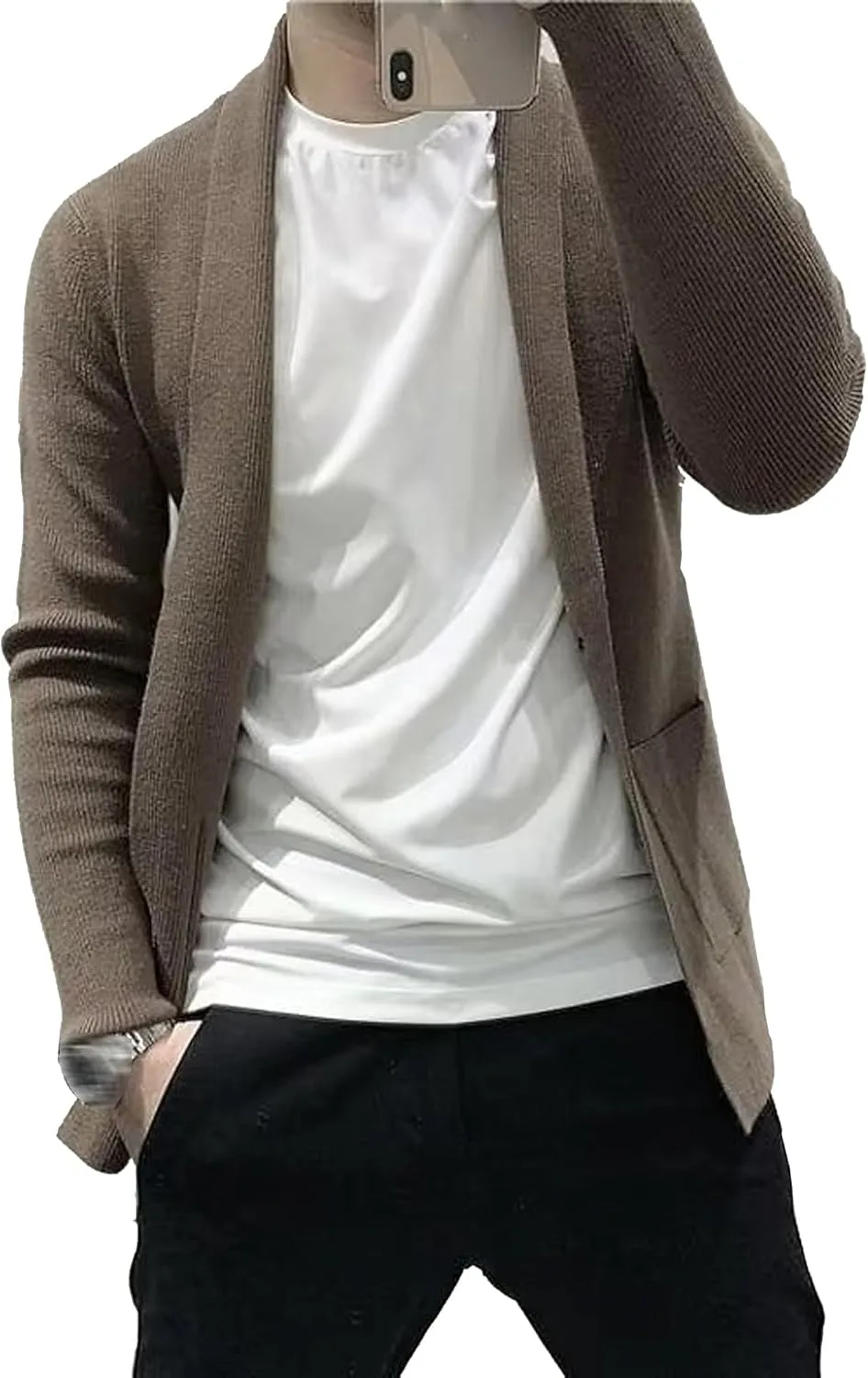 Мужской вязаный кардиган Mid-Length с воротником шаль Slim Fit JEKE-DG
Мужской вязаный кардиган Mid-Length с воротником шаль Slim Fit JEKE-DG