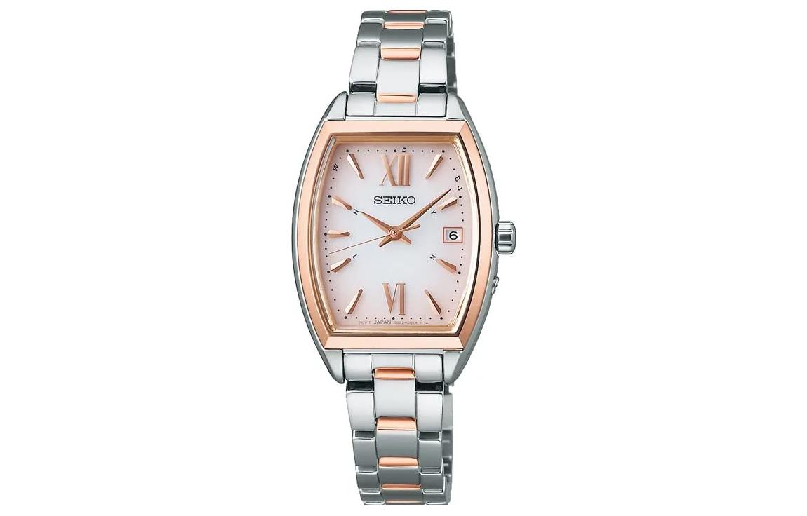 Солнечные кварцевые часы с позолоченным ремешком из нержавеющей стали для женщин с белым циферблатом SEIKO
Солнечные кварцевые часы с позолоченным ремешком из нержавеющей стали для женщин с белым циферблатом SEIKO