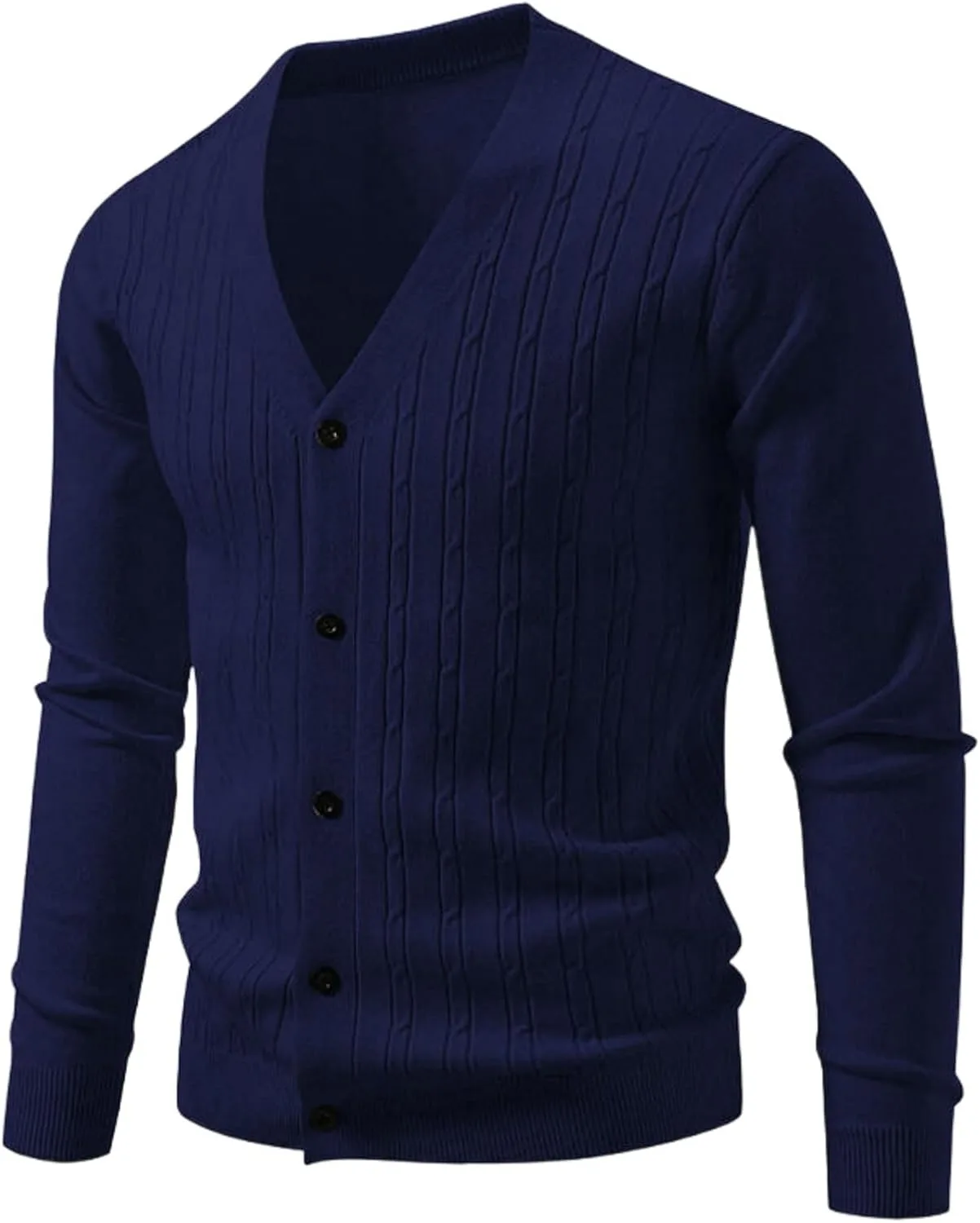 Мужской вязаный кардиган с V-образным вырезом MUFURONG
Мужской вязаный кардиган с V-образным вырезом MUFURONG