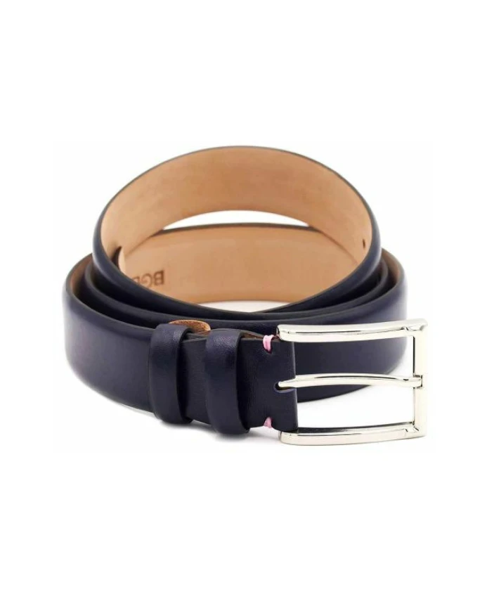 Ремень из гладкой кожи с декоративной строчкой. Bgents, синий
Ремень из гладкой кожи с декоративной строчкой. Bgents, синий