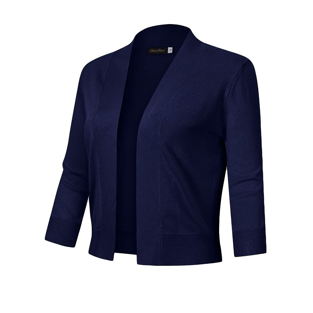 Женские укороченные кардиганы с рукавами 3/4, вязаные короткие болеро с открытым передом Glorystar, цвет Sapphire Blue
Женские укороченные кардиганы с рукавами 3/4, вязаные короткие болеро с открытым передом Glorystar, цвет Sapphire Blue