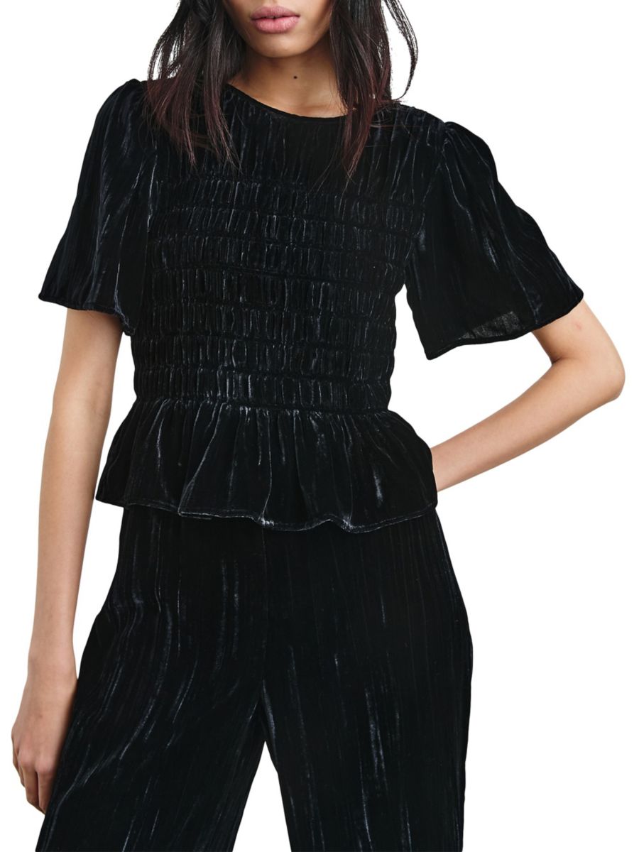 Топ из жатого бархата Rosie Rails, цвет Black Velvet
Топ из жатого бархата Rosie Rails, цвет Black Velvet