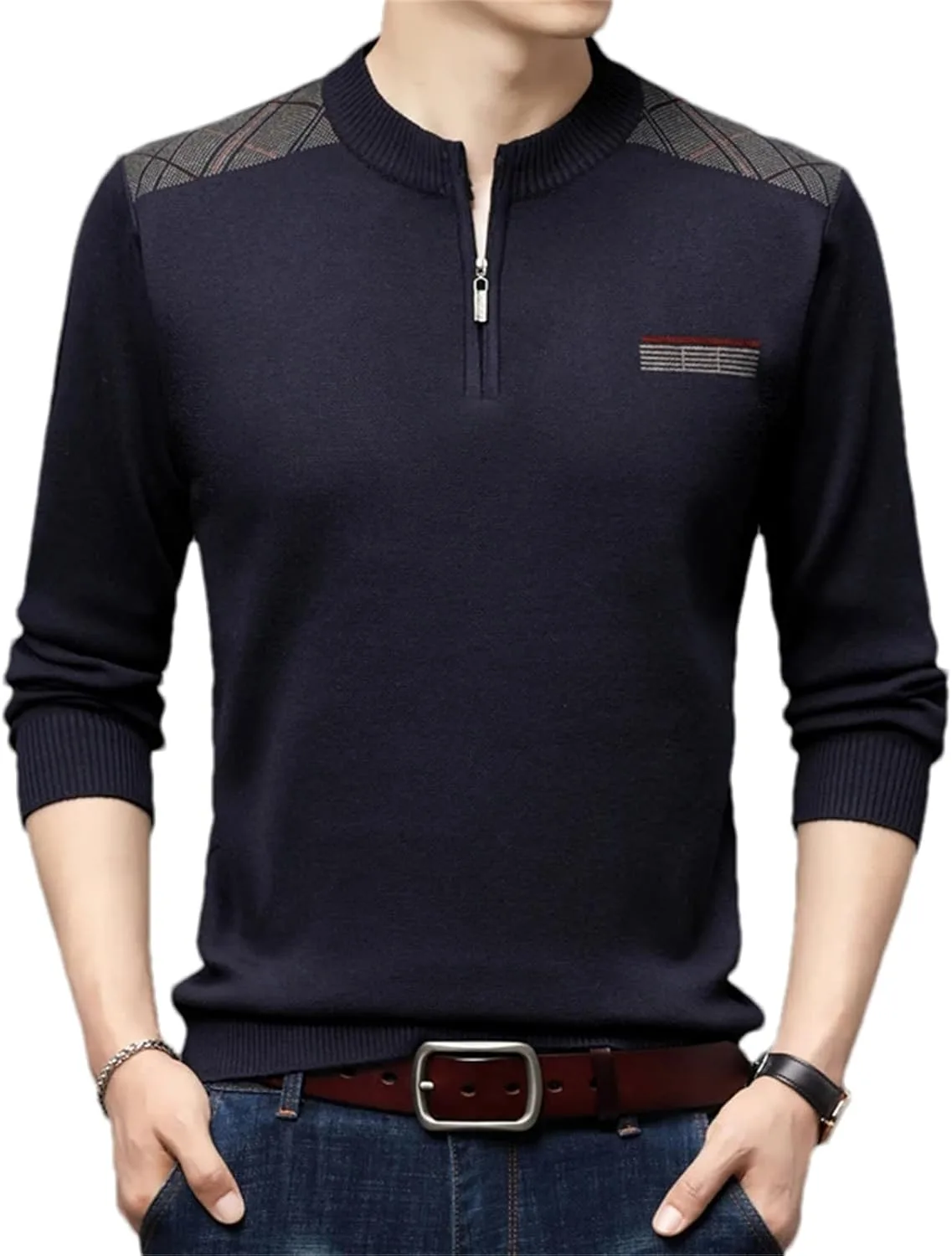 Мужской ретро свитер с молнией и воротником стойкой, теплый и мягкий, однотонный
Мужской ретро свитер с молнией и воротником стойкой, теплый и мягкий, однотонный