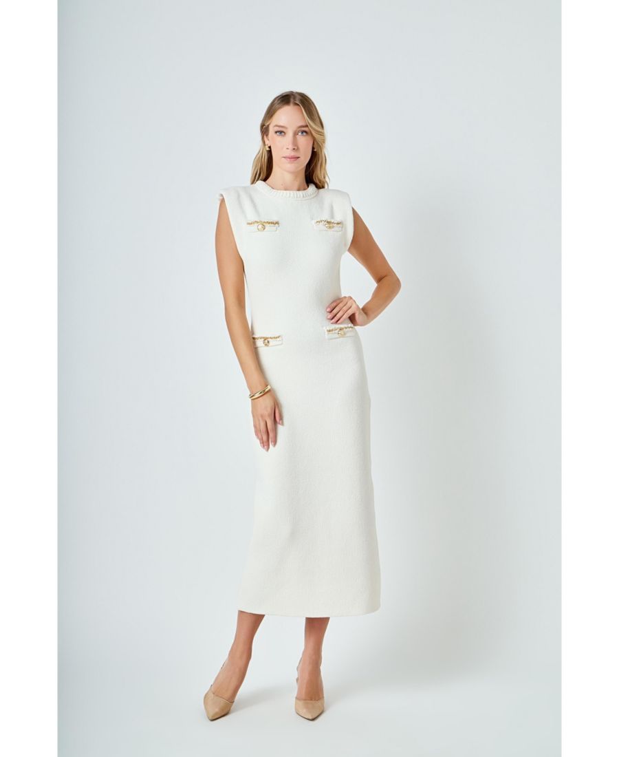 Женское вязаное макси-платье с подкладкой endless rose, Cream
Женское вязаное макси-платье с подкладкой endless rose, Cream