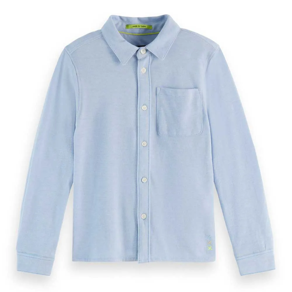 Рубашка с длинными рукавами Scotch & Soda, стандартного кроя, двухцветное пике, синий
Рубашка с длинными рукавами Scotch & Soda, стандартного кроя, двухцветное пике, синий