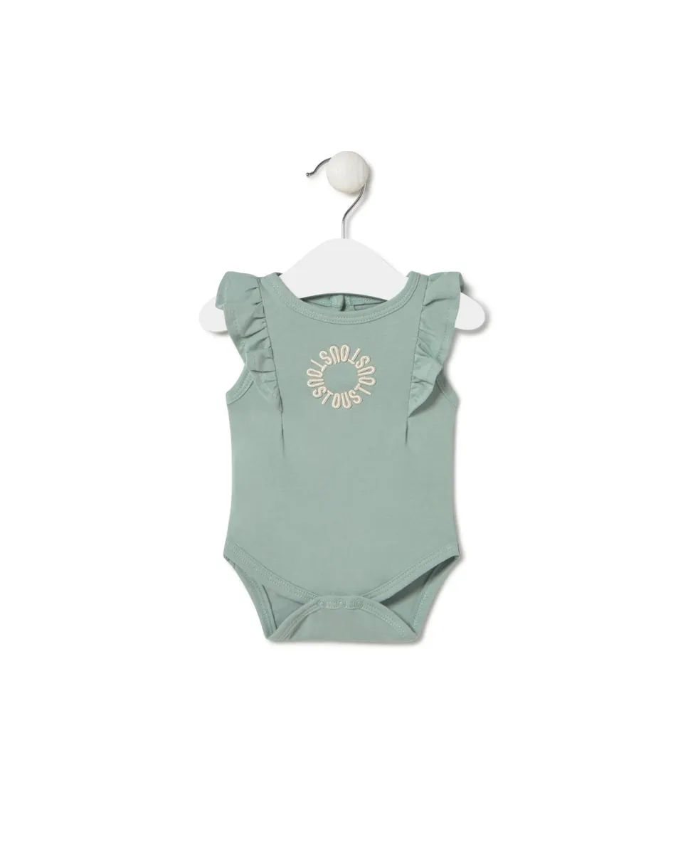 Детское боди с воланами из гладкого окрашенного хлопка Tous, бирюзовый
Детское боди с воланами из гладкого окрашенного хлопка Tous, бирюзовый