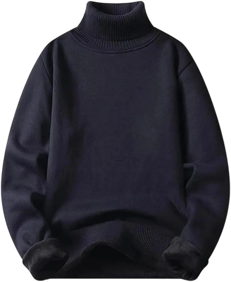 Мужской утепленный свитер-водолазка из флиса
Мужской утепленный свитер-водолазка из флиса