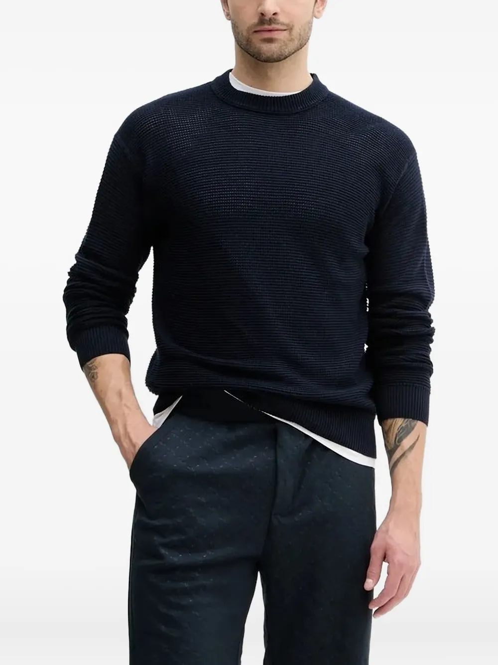 Фактурный свитер Boss, синий
Фактурный свитер Boss, синий